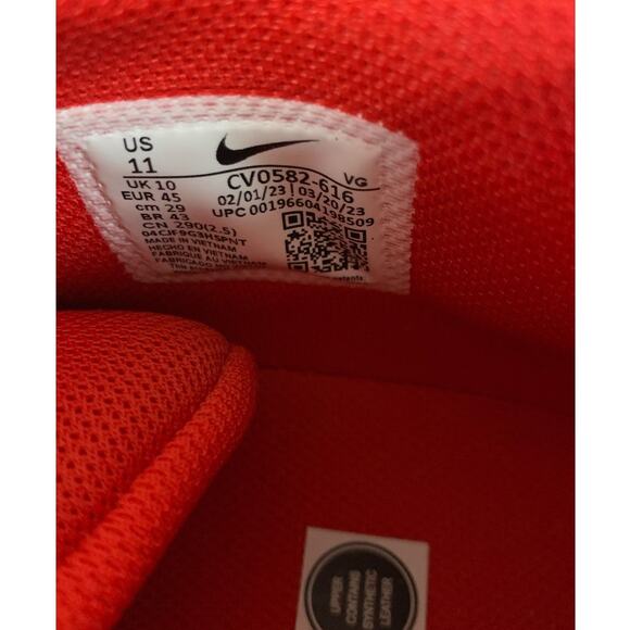 Nike Alpha Menace 3 Men's Size 11 Shark Red-White Football Cleats - Picture 8 of 8